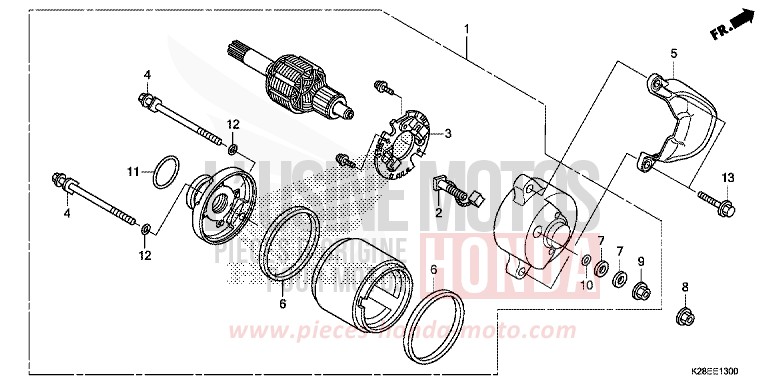 DEMARREUR de CRF125F "Petites Roues" EXTREME RED (R292) 2024